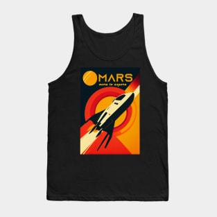 Mars Adventure Vintage Travel Poster Tank Top